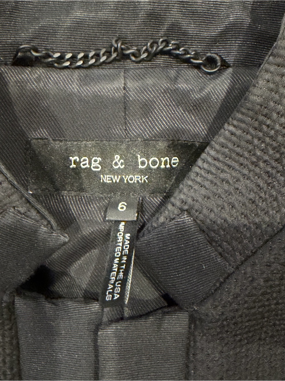 rag & bone Black Textured Women's Crop Jacket